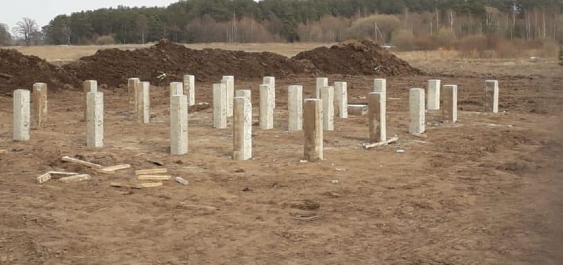 Фундамент на забивных ЖБ сваях