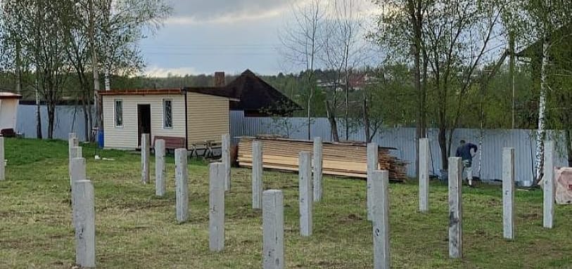 Фундамент на забивных ЖБ сваях